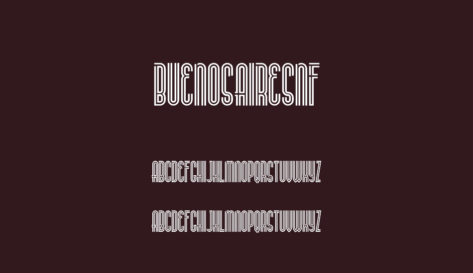 BuenosAiresNF font