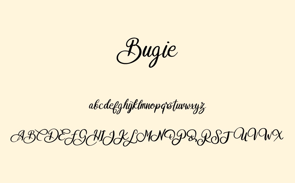 Bugie font