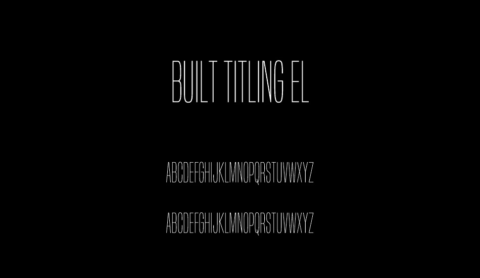 Built Titling El font