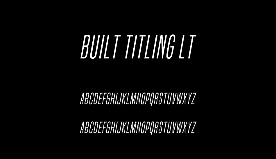 Built Titling Lt font
