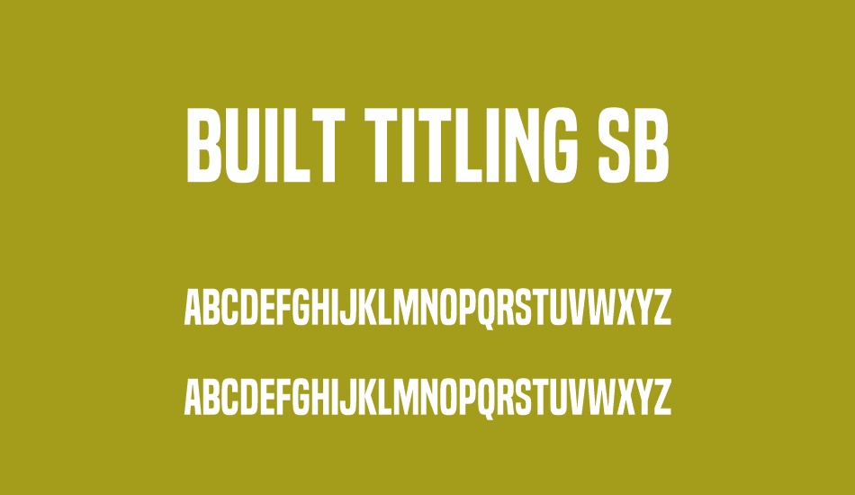 Built Titling Sb font