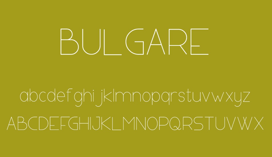 BULGARE font