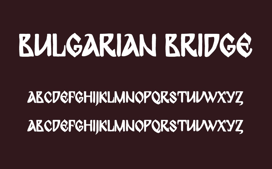 Bulgarian Bridge font