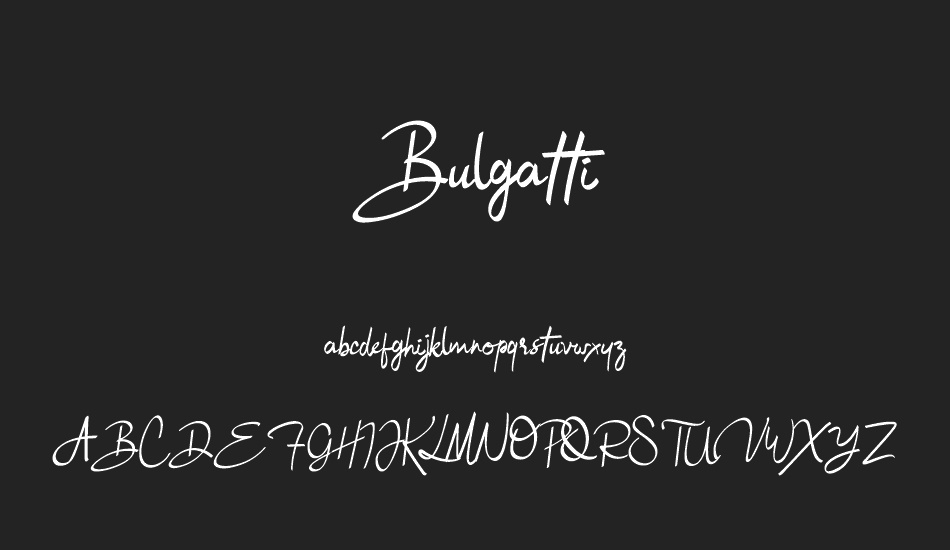 Bulgatti font