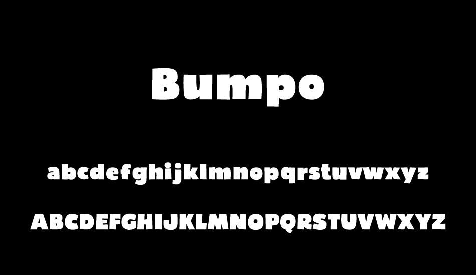 Bumpo font