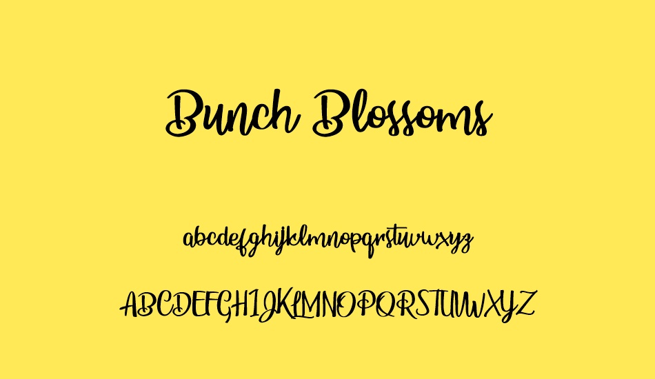 bunch-blossoms-personal-use font