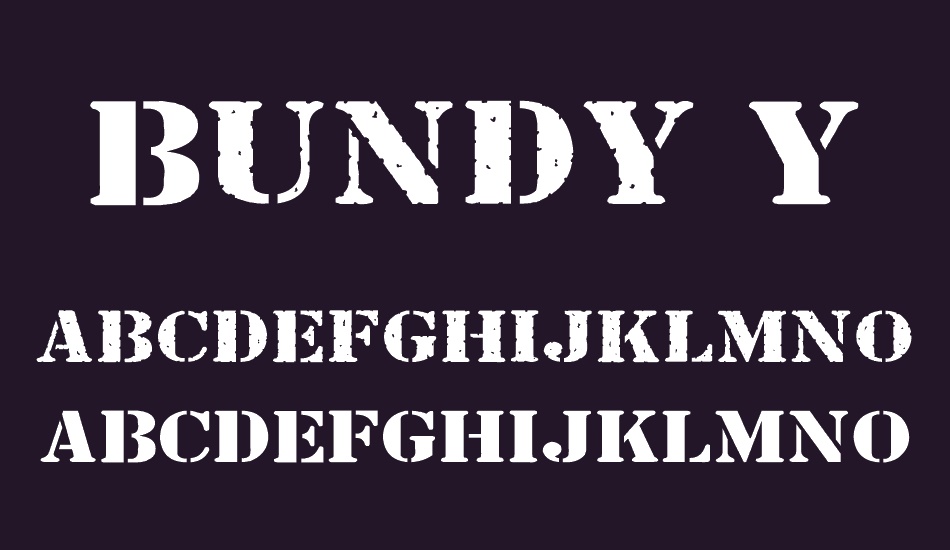 Bundy Yellow font