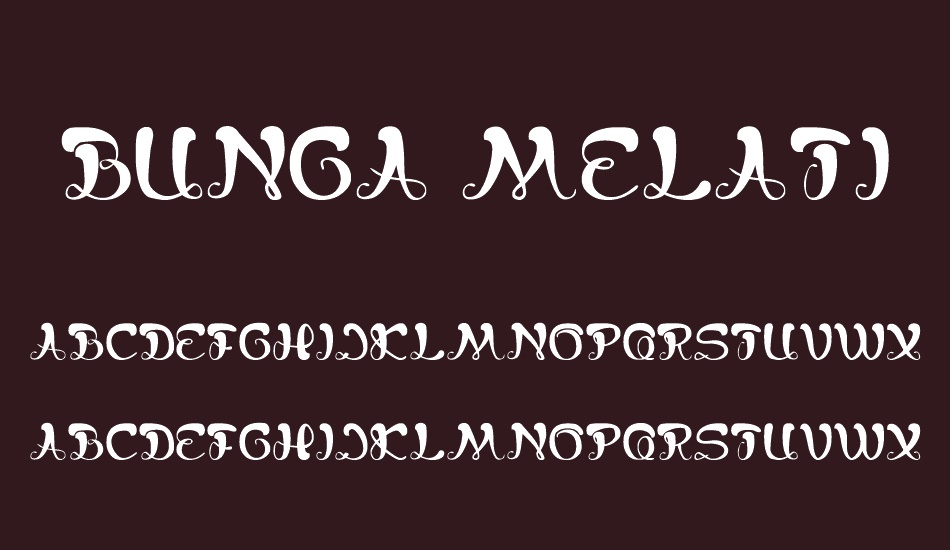 bunga melati putih font