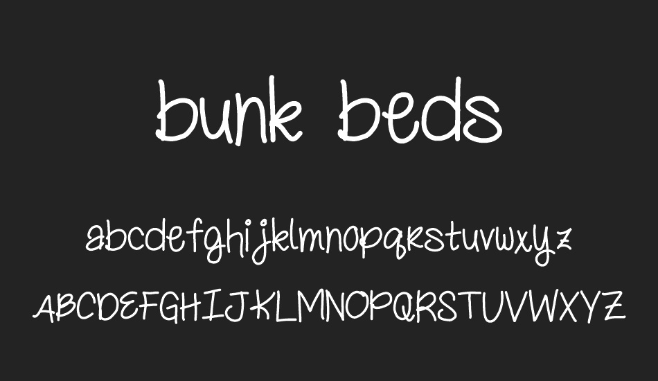 bunk beds font
