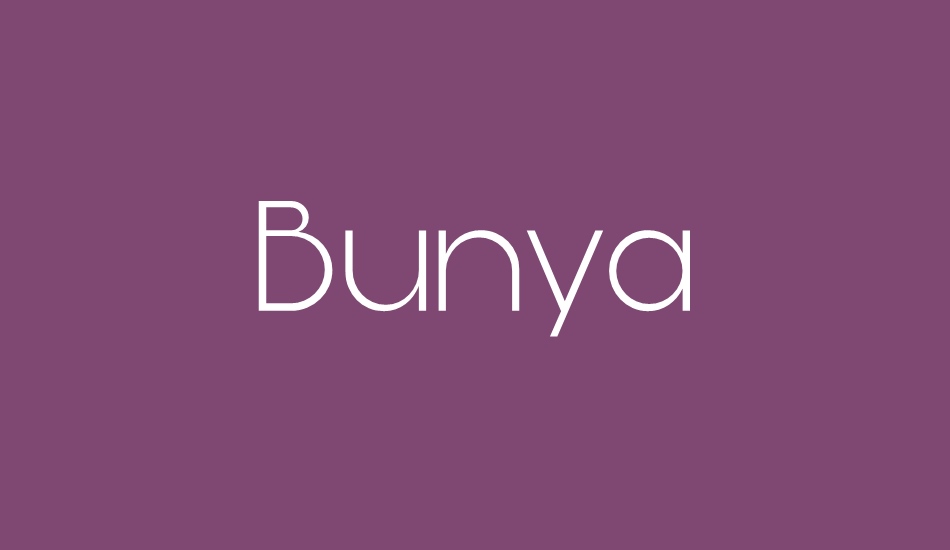 Bunya PERSONAL font big