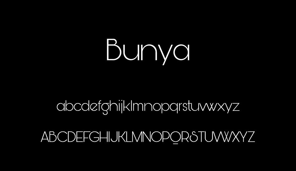 Bunya PERSONAL font