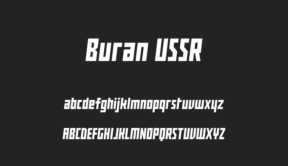 Buran USSR font