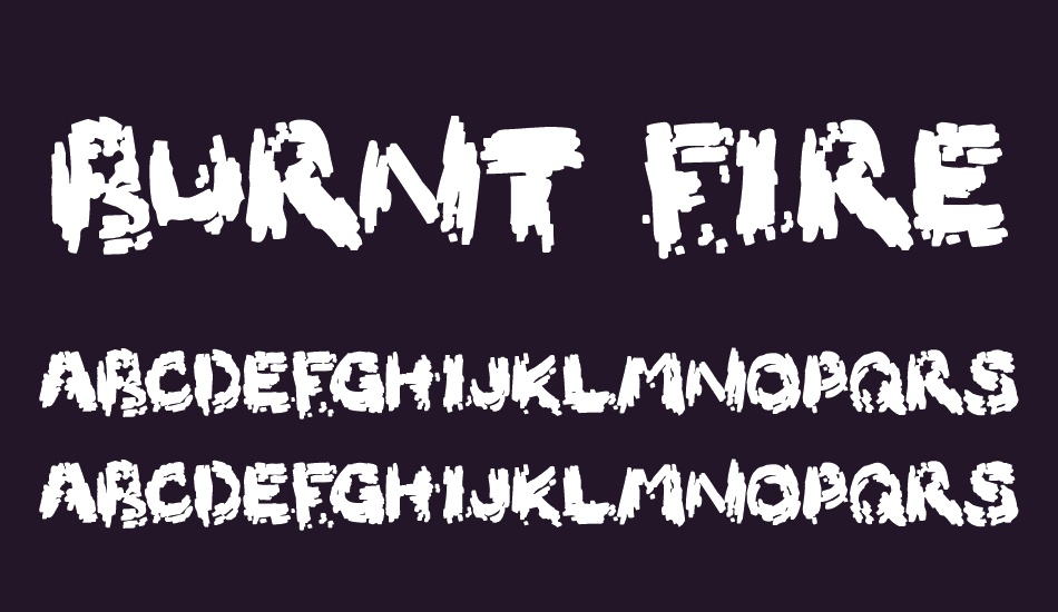 Burnt Firewood font