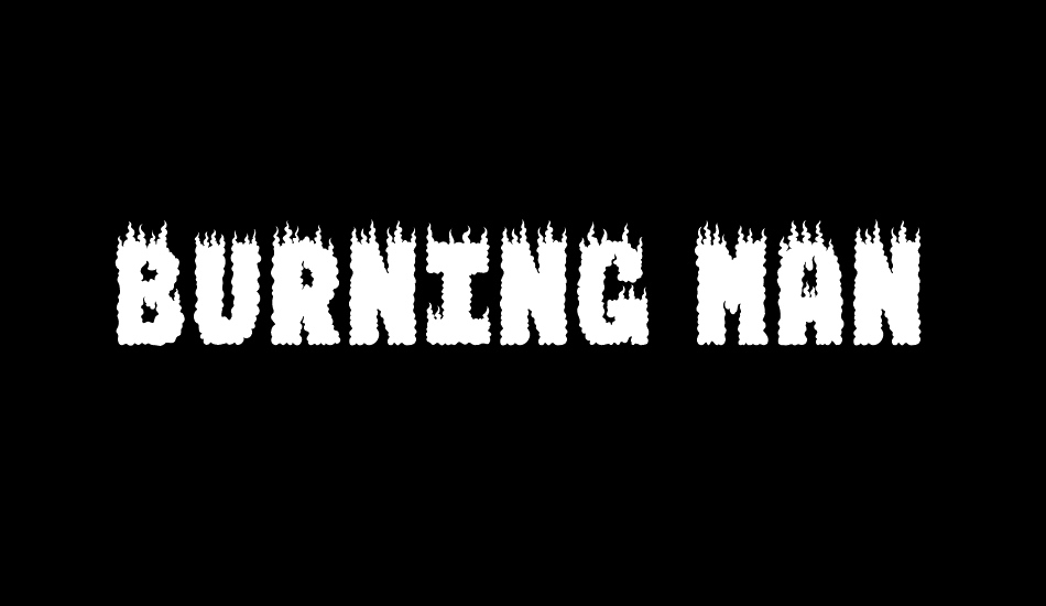 BURNING MAN font big