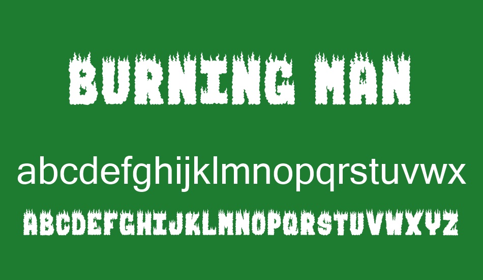 BURNING MAN font
