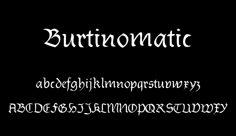 Burtinomatic font
