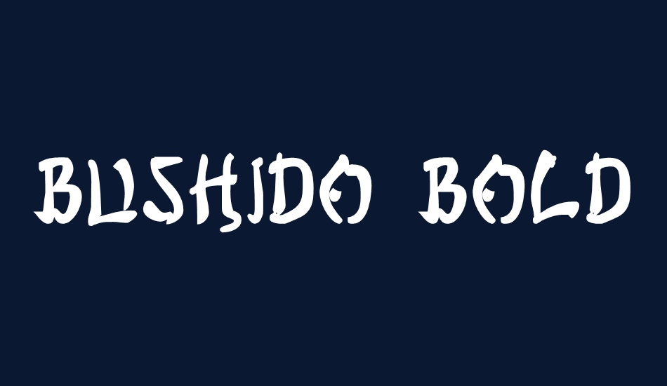 Bushido Bold font big
