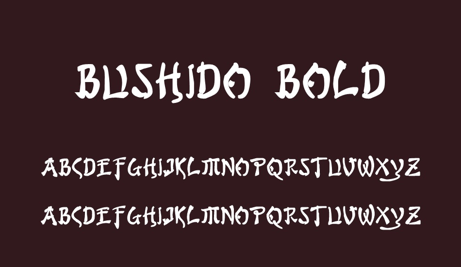 Bushido Bold font