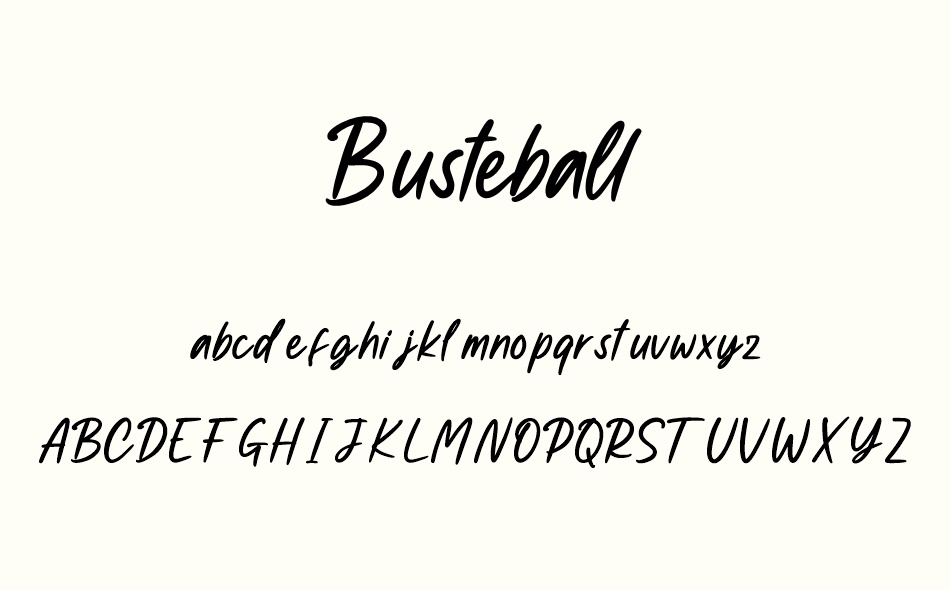 Busteball font