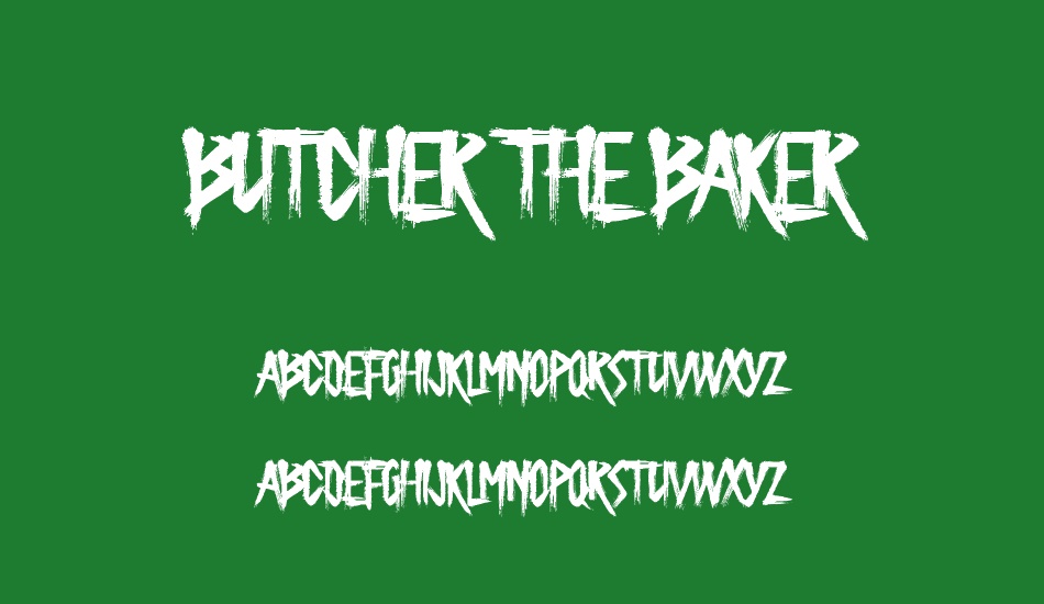 Butcher the Baker font