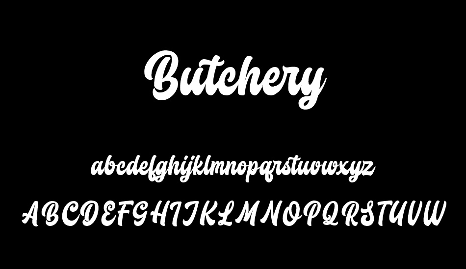Butchery font