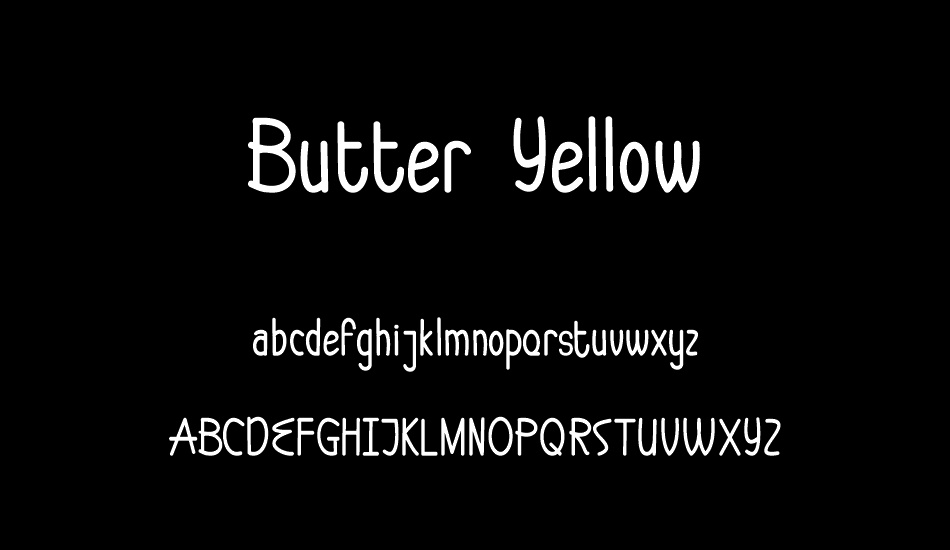 Butter Yellow Personal Use font