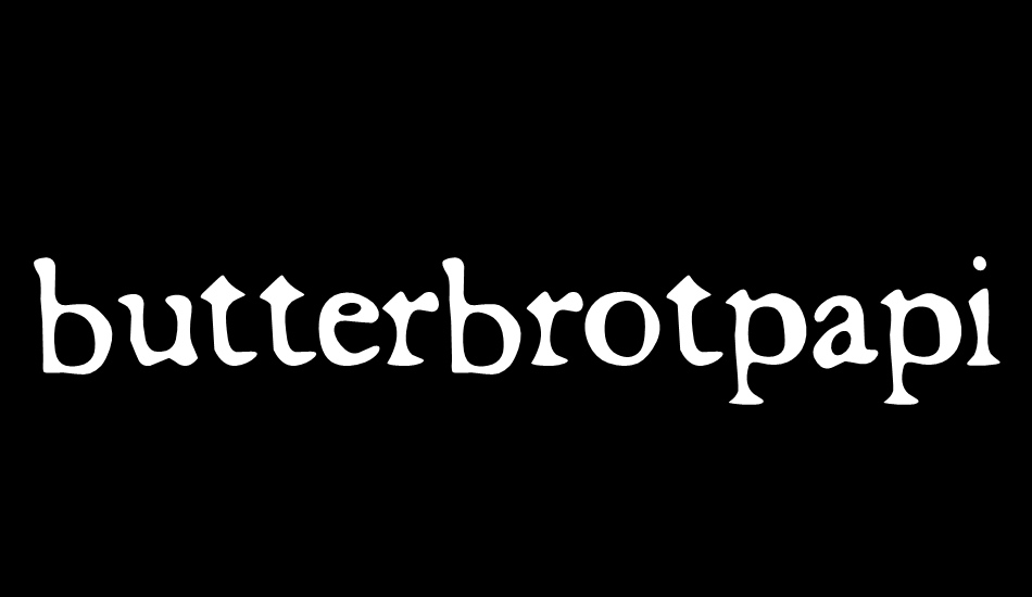 butterbrotpapier font big