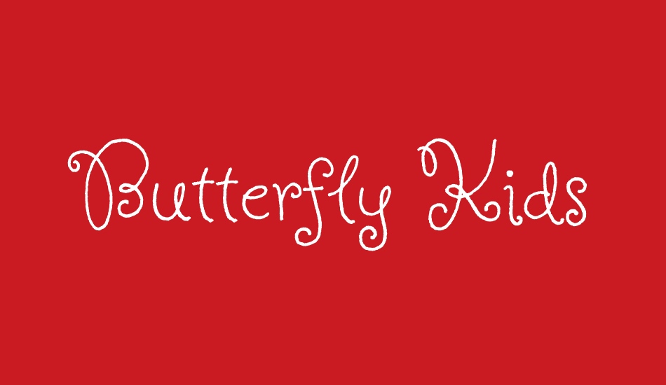 Butterfly Kids font big