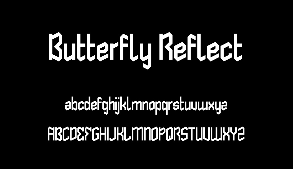Butterfly Reflect font