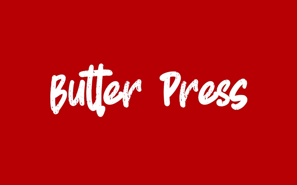 Butter Press font big