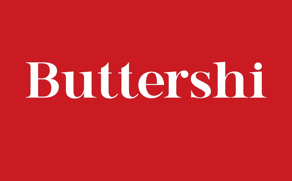 Buttershine Serif font big