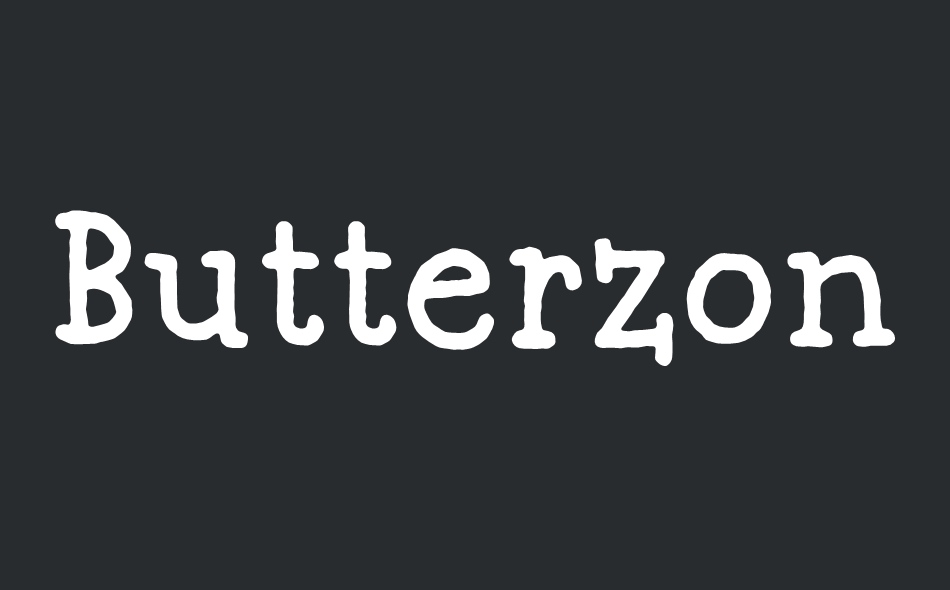 Butterzone font big