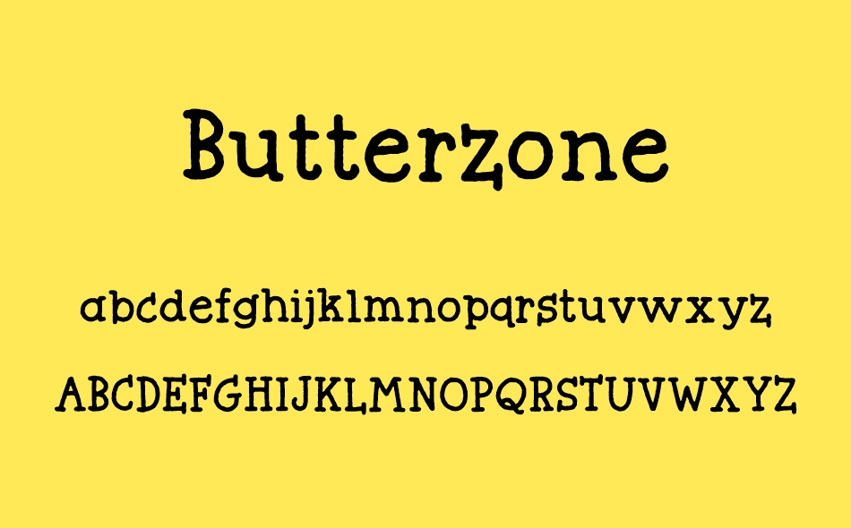Butterzone font