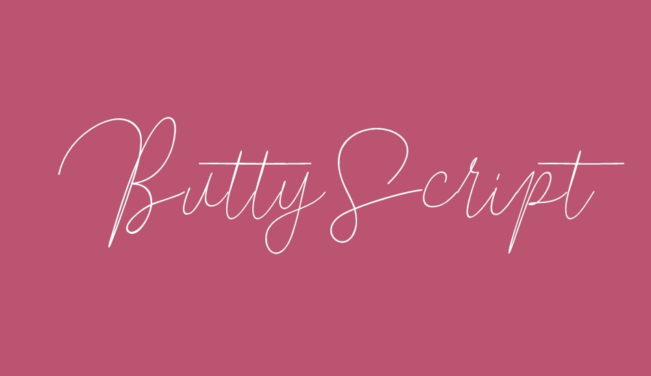 ButtyScript font big