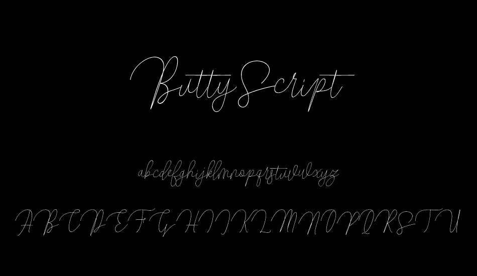 ButtyScript font
