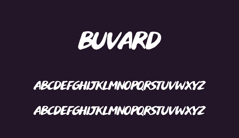 Buvard font