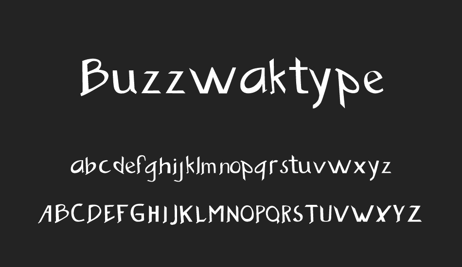 Buzzwaktype font