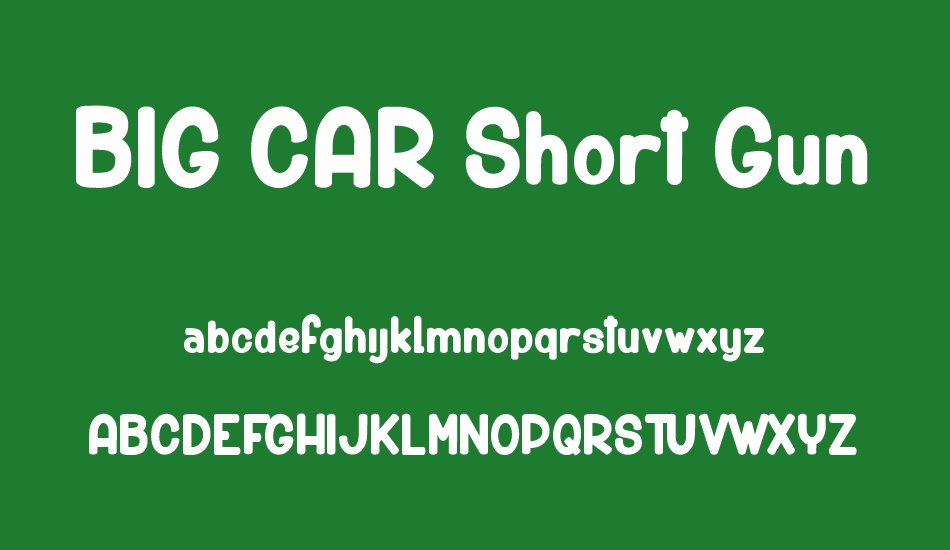 BIG CAR Short Gun font
