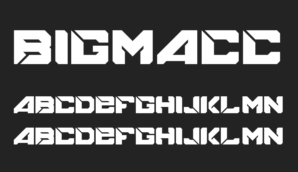 BIGMACCA font