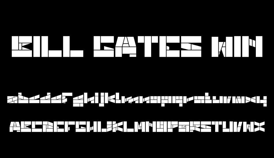 BILL GATES WINDOWS font