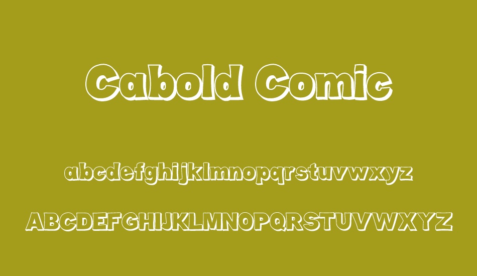 Cabold Comic font
