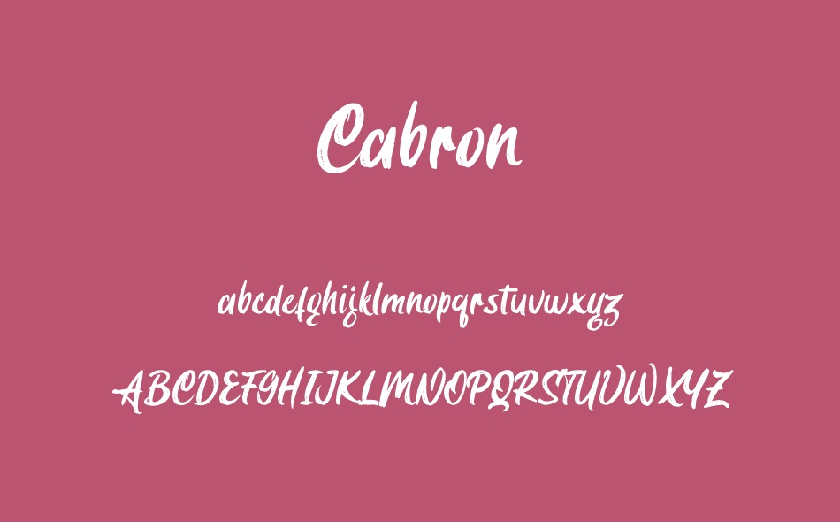 Cabron font