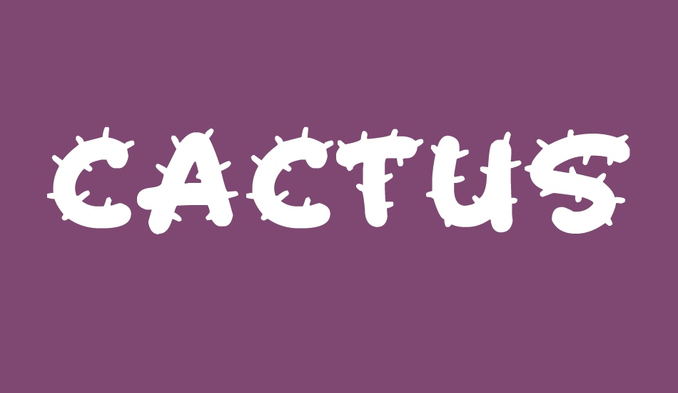 Cactus Cuties font big