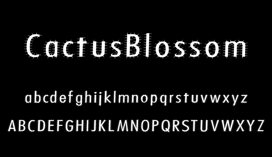 CactusBlossom font
