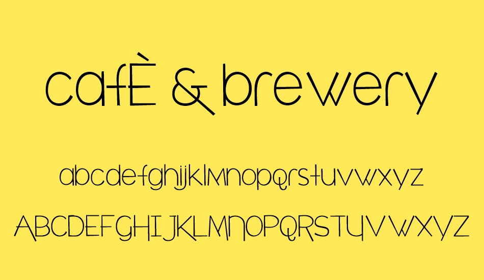 cafè-&-brewery font