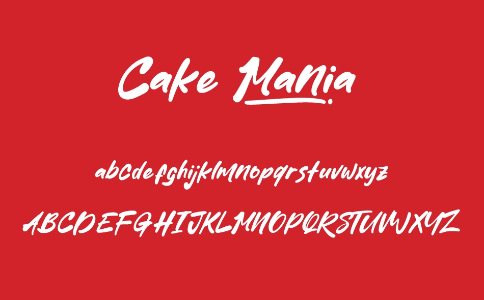 Cake Mania font