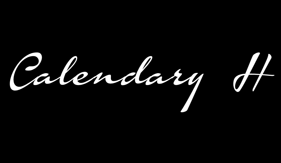 Calendary Hands PERSONAL USE DE font big