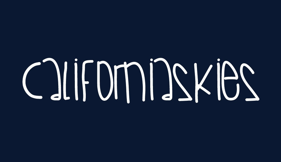 CaliforniaSkies font big