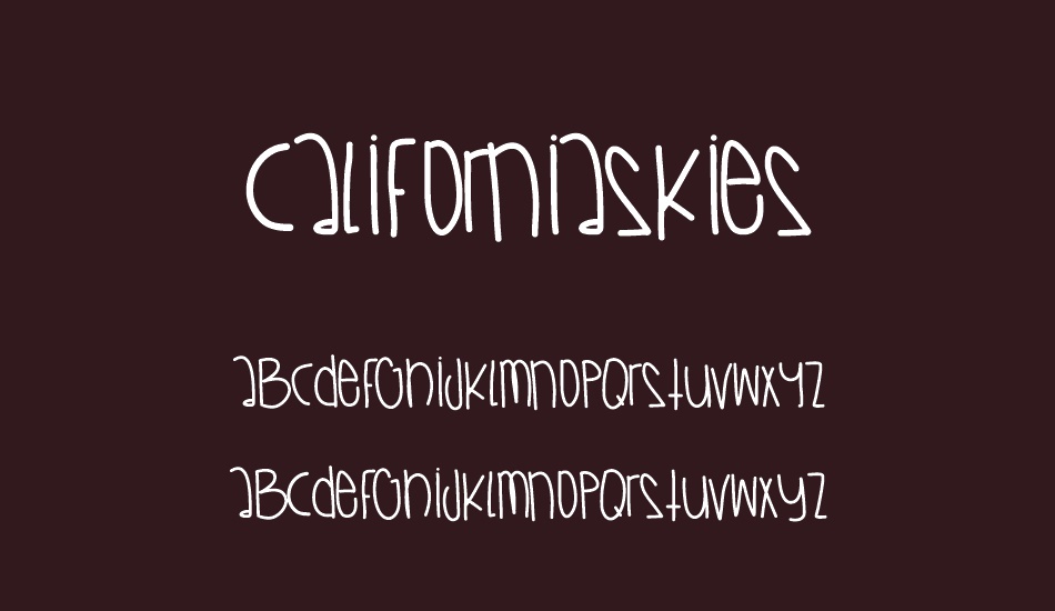 CaliforniaSkies font