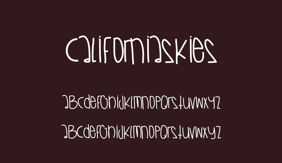 CaliforniaSkies font